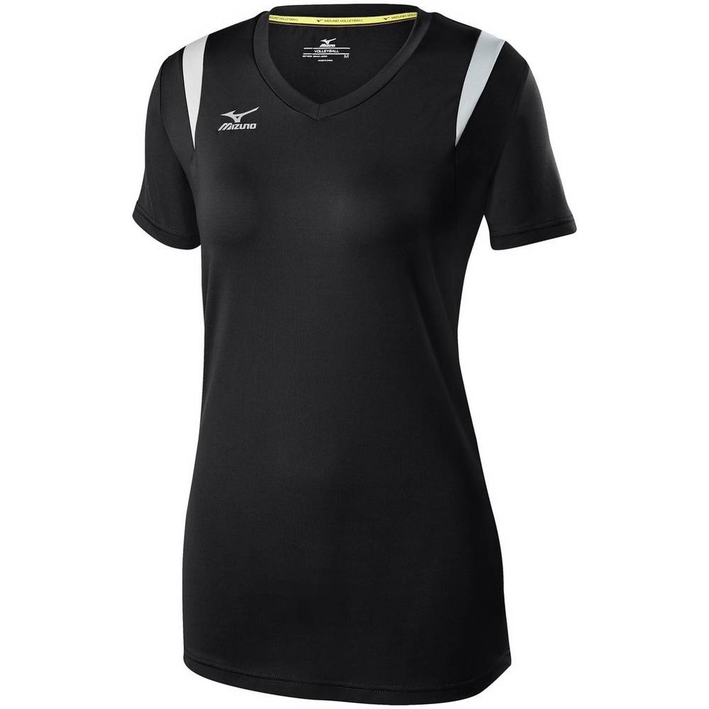 Damske Dresy Mizuno Balboa 5.0 Long Sleeve Volejbalove Čierne/Strieborne Vypredaj GRWO74102